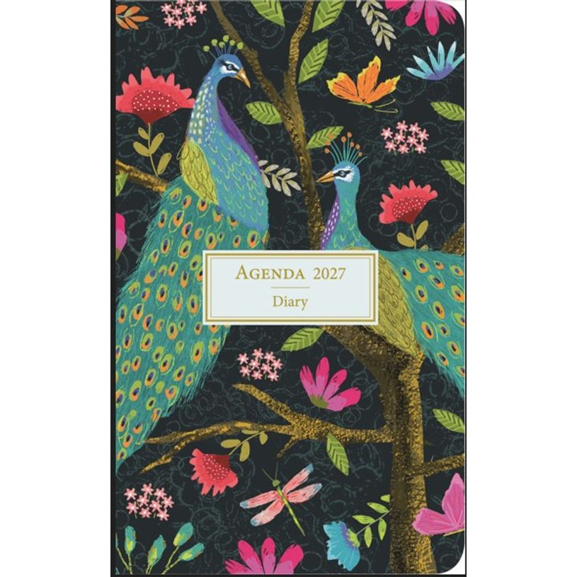 3494150187440-Agenda semaine 10X16cm PAONS - 12 mois Aquarupella--0