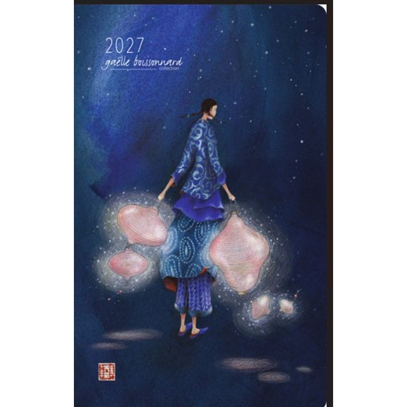 3494150187471-AGENDA SEM 13X21cm GAELLE BOISSONNARD - TRAVERSER LA NUIT - 12 mois Aquarupella --0