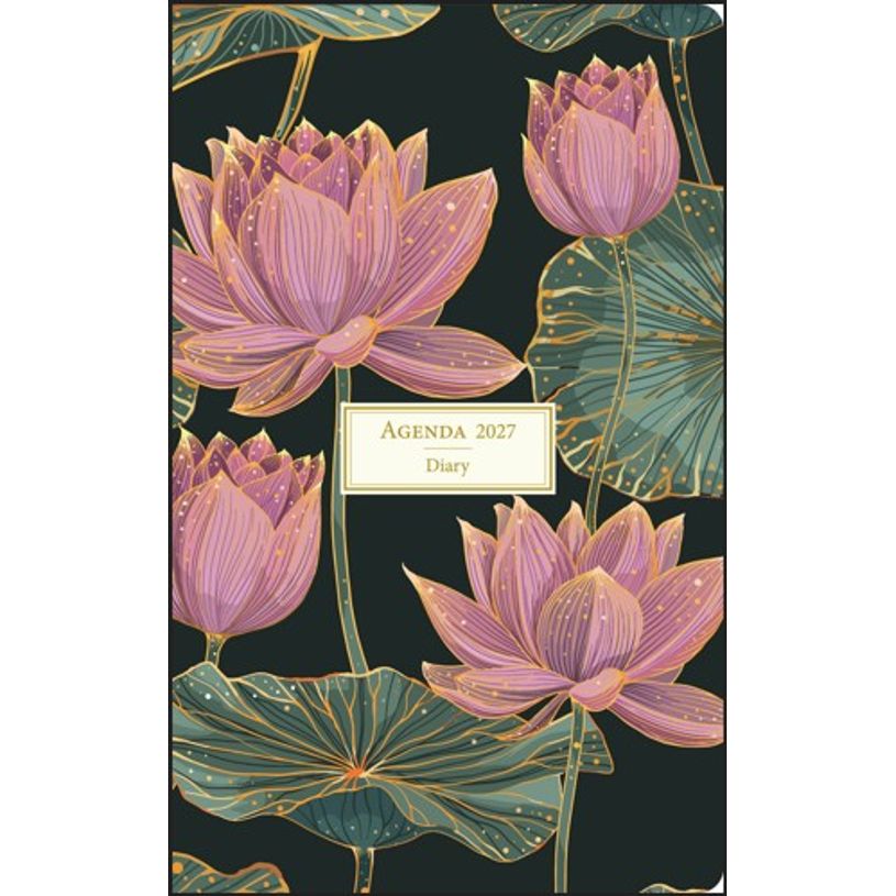 3494150187518-Agenda semaine 13X21cm LOTUS -  12 mois Aquarupella --0