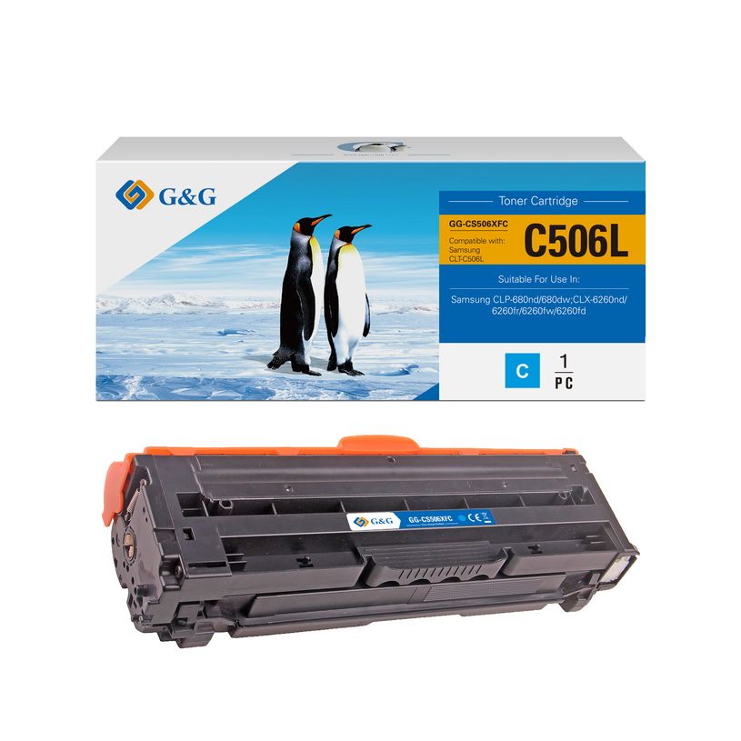 6941784793570-Cartouche laser remanufacturée Samsung CLT-506 - cyan - G&G--1
