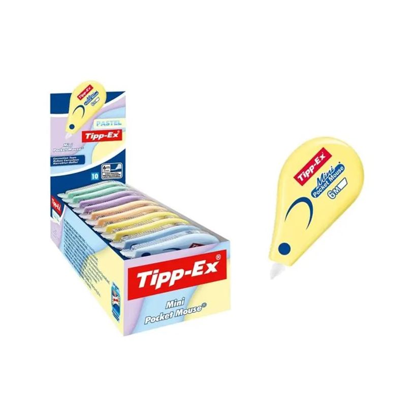 3086124126243-Tipp-Ex Mini Pocket Mouse - Ruban correcteur - 5 mm x 6 m - blanc mat - violet, vert, jaun-P_405269198_3-3