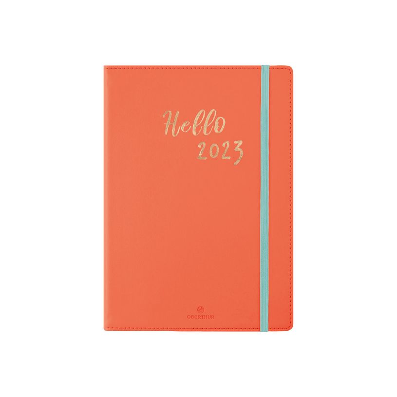 3664447229140-Agenda My Hello - 1 semaine sur 2 pages - 15,5 x 21,5 cm - corail - Oberthur-P_405269621_1-1