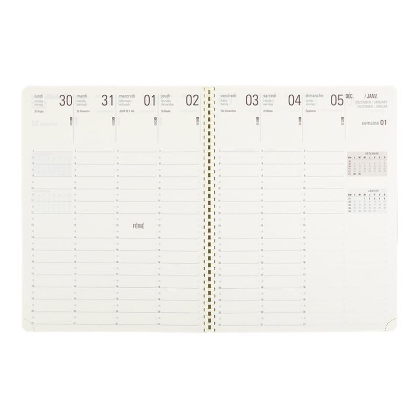 3664447235196-Recharge agenda spiralé - 1 semaine sur 2 pages - 21 x 27 cm - grille contemporaine - Obe-P_405269624_2-1