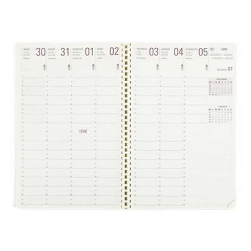3664447235202-Recharge agenda spiralé - 1 semaine sur 2 pages - 16 x 23,5 cm - grille contemporaine - O-P_405269625_1-1