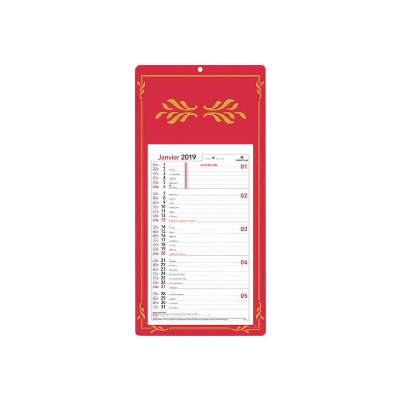 3664447230146-Plaque Skytos - mensuel 12 feuillets - 33,3 x 16 cm - 3 couleurs assorties - Oberthur-P_405269628_2-6
