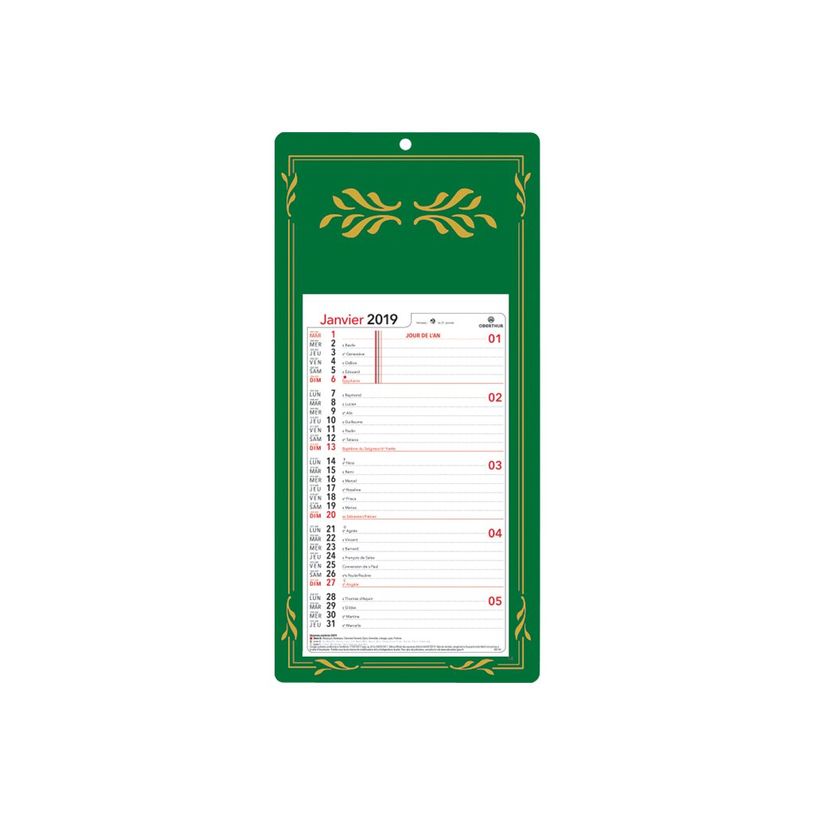 3664447230146-Plaque Skytos - mensuel 12 feuillets - 33,3 x 16 cm - 3 couleurs assorties - Oberthur-P_405269628_3-4