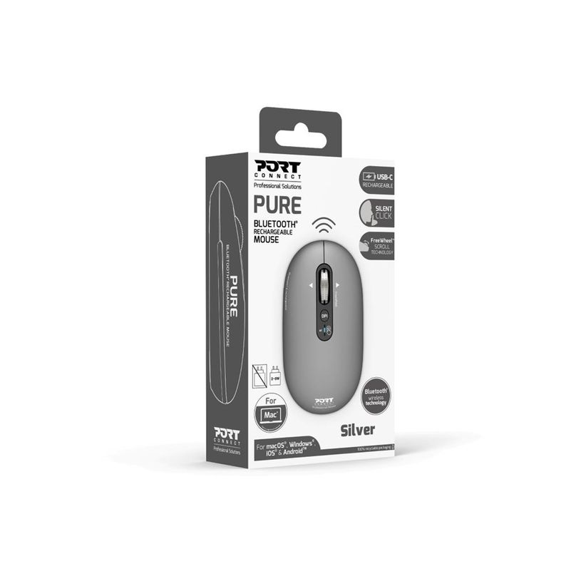 3567049100094-PORT Connect Professional PURE - Souris sans fil - rechargeable - 4 boutons - gris-P_405269639_7-5