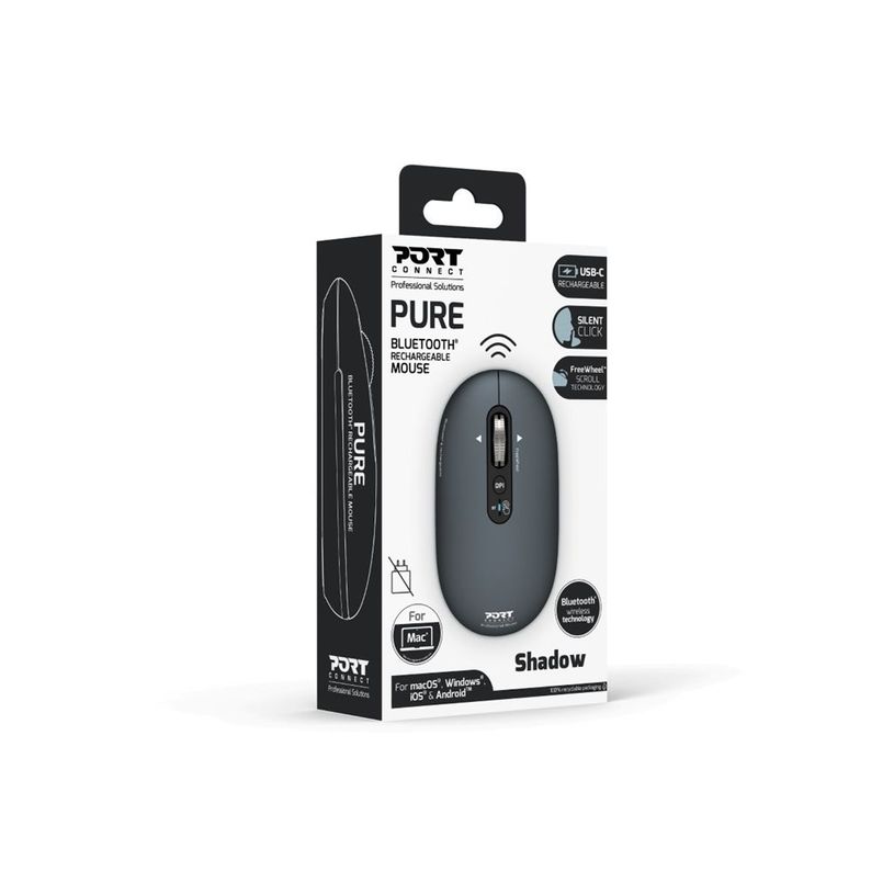 3567049105013-PORT Connect PURE COLOR - Souris sans fil - rechargeable - 5 boutons - ombre-P_405269641_1-1