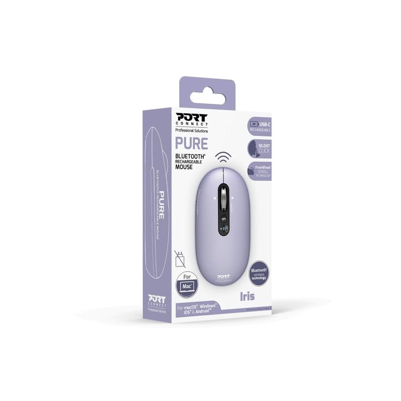 3567049105020-PORT Connect PURE COLOR - Souris sans fil - rechargeable - 5 boutons - iris-P_405269642_1-1