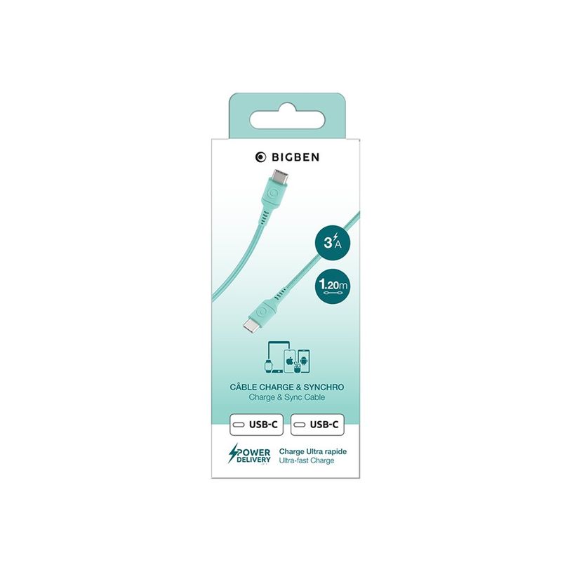3571211554189-BIGBEN Connected - Câble USB - USB-C (M) pour USB-C (M) - 1.2 m - vert-P_405269968_2-1