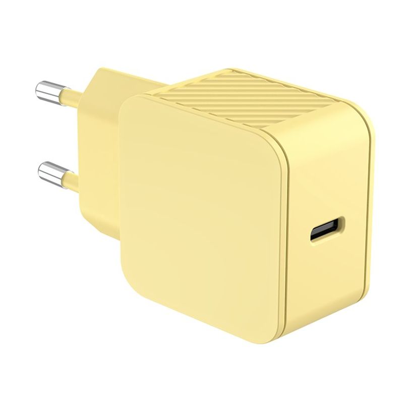 3571211554240-BIGBEN Connected - Chargeur secteur - 20 Watt - PD 3.0, GAN - Fast Charge (USB-C) - jaune-P_405269973_2-3