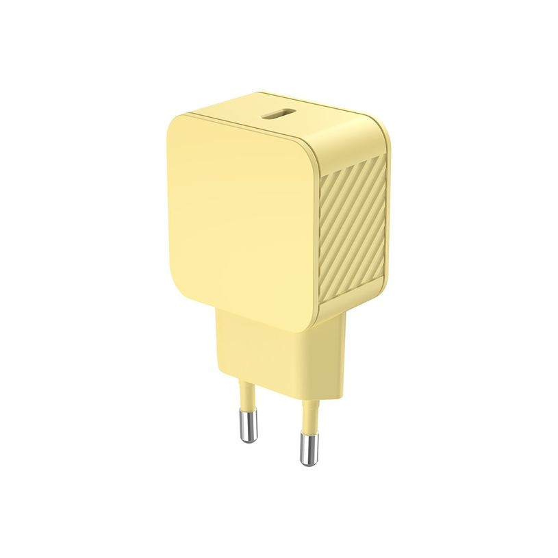 3571211554240-BIGBEN Connected - Chargeur secteur - 20 Watt - PD 3.0, GAN - Fast Charge (USB-C) - jaune-P_405269973_3-2