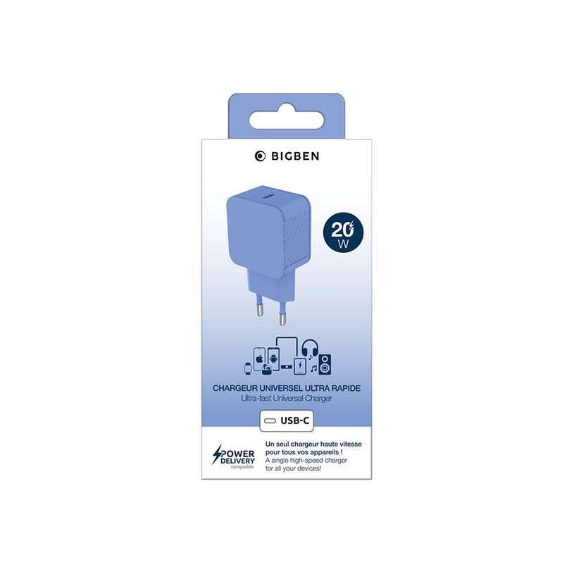 3571211554271-BIGBEN Connected - Chargeur secteur - 20 Watt - PD 3.0, GAN - Fast Charge (USB-C) - bleu-P_405269975_4-2