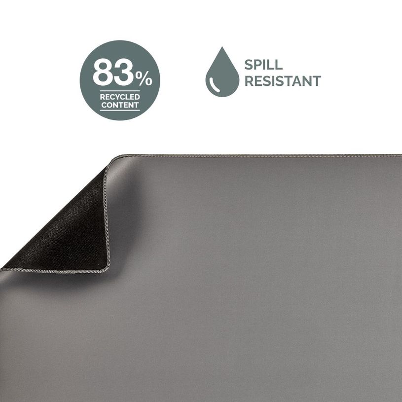 0043859808816-Fellowes Breyta - Tapis de bureau -Sous-main - 80 x 40 cm - gris--4