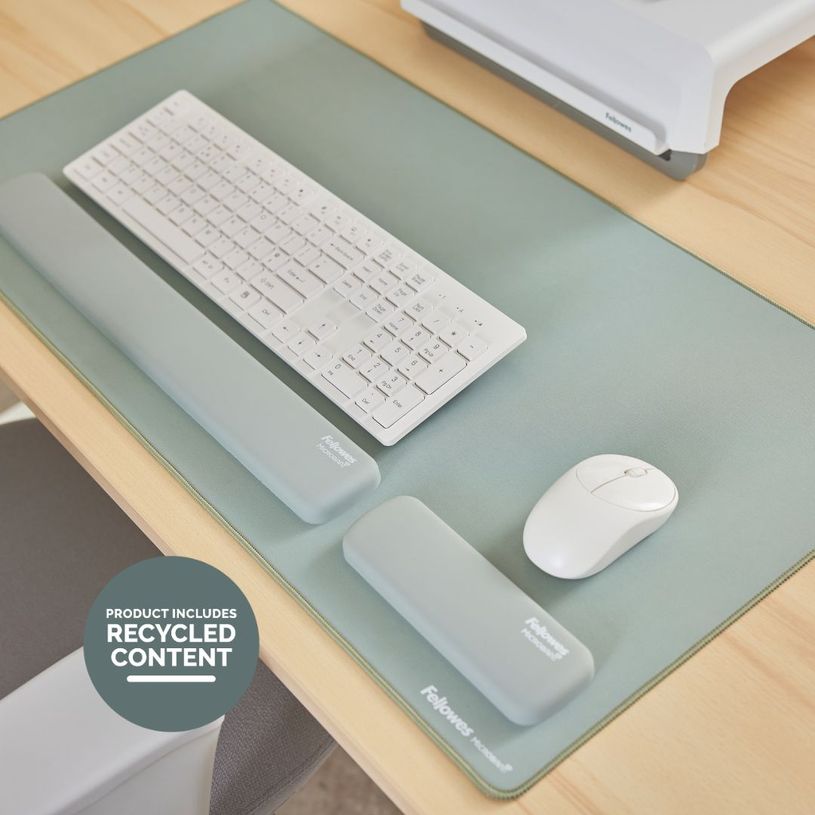 0043859808830-Fellowes Breyta - Tapis de bureau -Sous-main - 80 x 40 cm - vert sauge--1