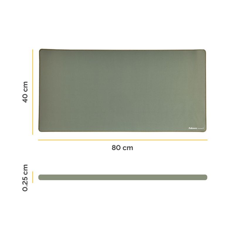 0043859808830-Fellowes Breyta - Tapis de bureau -Sous-main - 80 x 40 cm - vert sauge--2