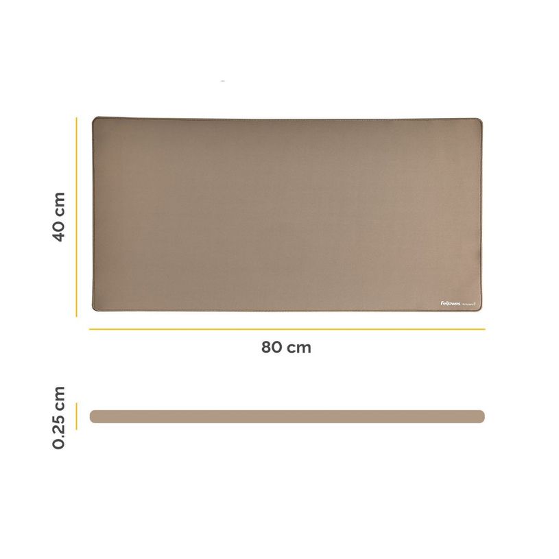 0043859808847-Fellowes Breyta - Tapis de bureau -Sous-main - 80 x 40 cm - sable--2