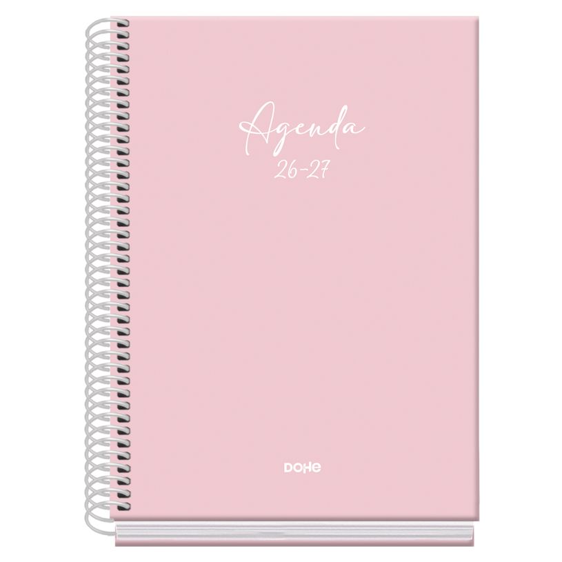 8421938522228-Agenda escolar espiral semana vista rosa Serenity 150 x 210 mm--0