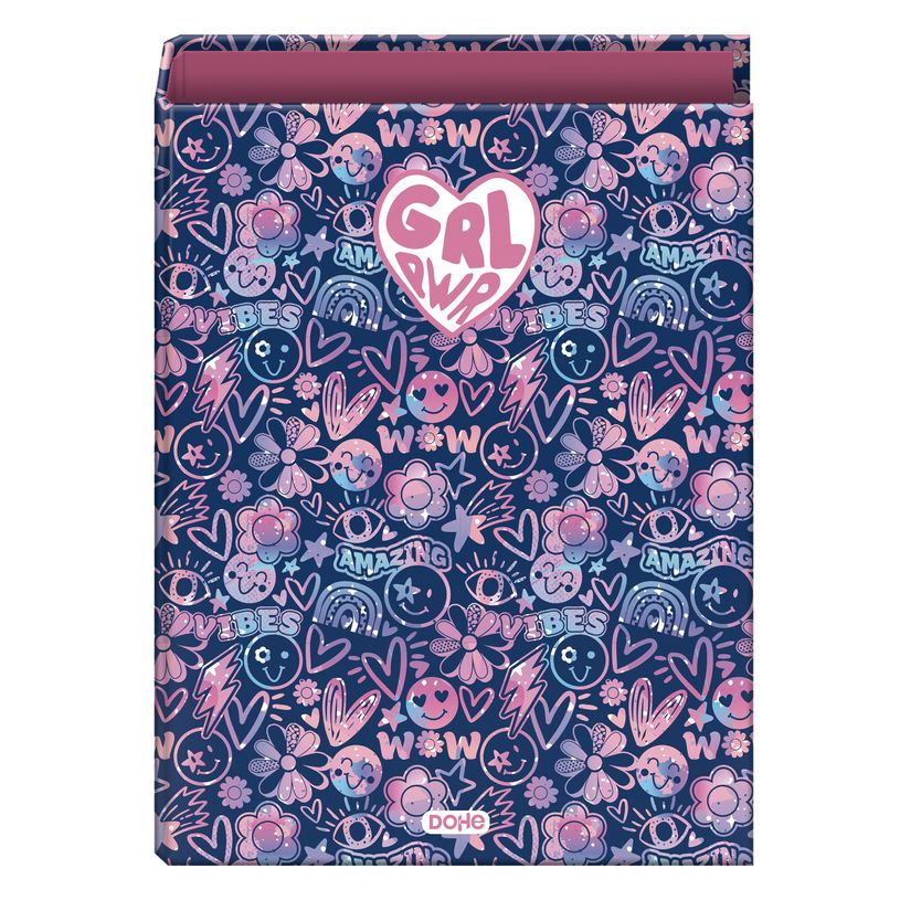 8421938521375-Carpeta recambio con goma 4 anillas 35 mm DOHE Girl Power--0