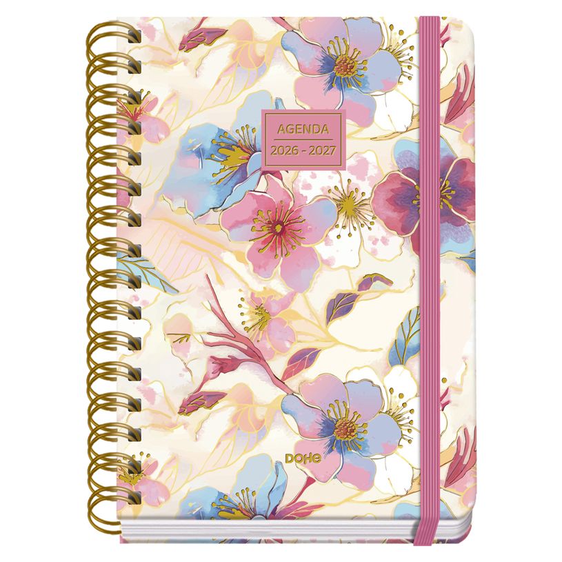 8421938521788-Agenda escolar Wire-O semana vista Magnolia 150 x 210 mm--0