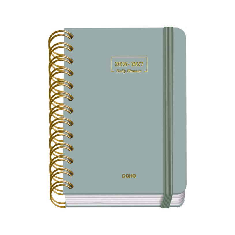 8421938521740-Agenda escolar Wire-O día página verde 120 x 170 mm--0