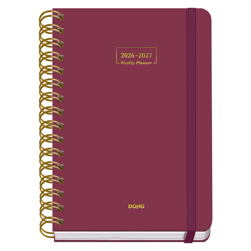 8421938521696-Agenda escolar Wire-O día página burdeos 150 x 210 mm--0