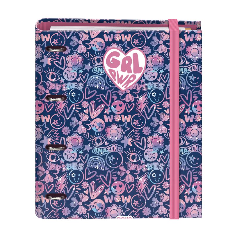 8421938521382-Carpeta recambio con goma 4 anillas 35 mm DOHE Girl Power--0