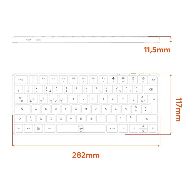3700527315287-Mobility Lab KP430W mini - Clavier sans fil - gris--3