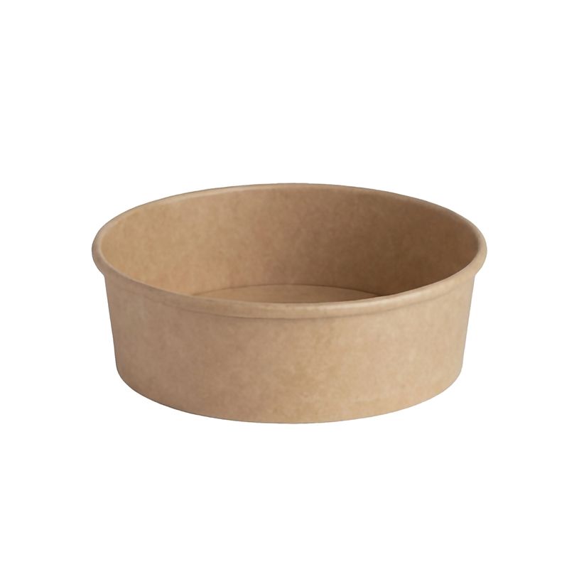 3434030024984-Boîtes Salade Kraft Brun - 480 ml - Ø 150 x H 45 mm - Lot de 50--0