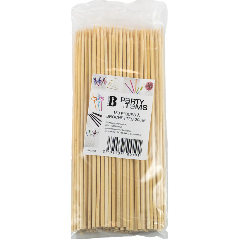 3595537500101-Lot de 150 Piques à Brochette - 20 cm--0