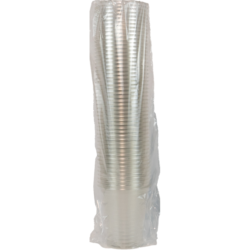 -Lot de 50 Pots PET 12 oz - Compatibles Couvercles Dôme--0