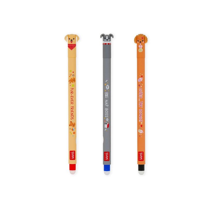 8052694123932-Set de 3 Legami - Stylos à encre gel effaçable Back to School --0