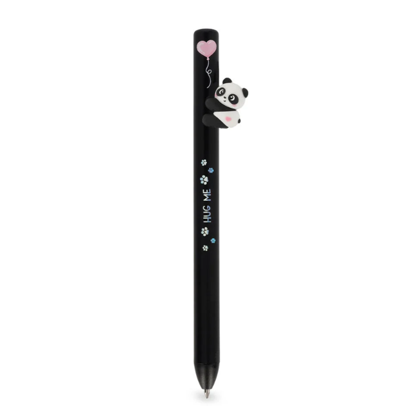 8052694121990-Legami Free Hugs - Stylo à bille rétractable - Encre noire - Panda--0