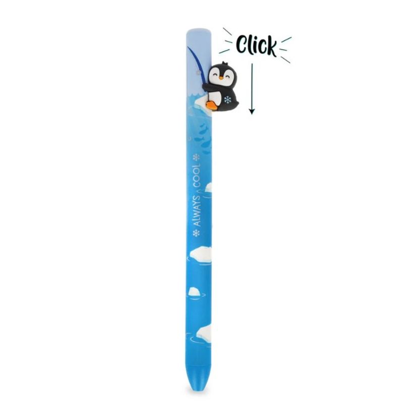 8052694122034-Legami Free Hugs - Stylo à bille rétractable - Encre bleue - Pingouin--1