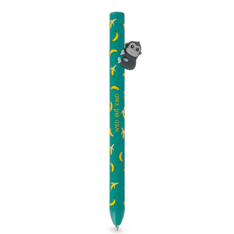 8052694122058-Legami Free Hugs - Stylo à bille rétractable - Encre noire - Gorille--0