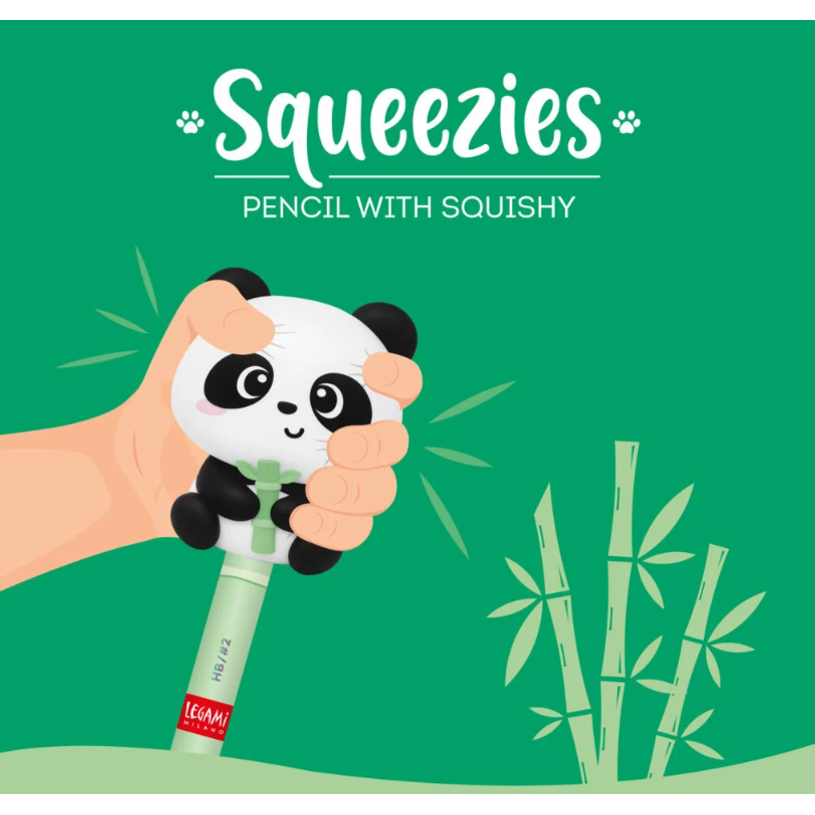 8052694121525-Legami Squeezies - Crayon à papier - HB - avec jouet anti-stress Panda--1