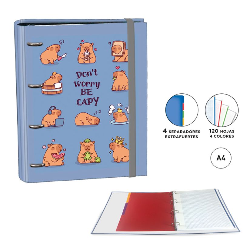 8412885256946-Carpeta Ringbook A4 - Capibara--0