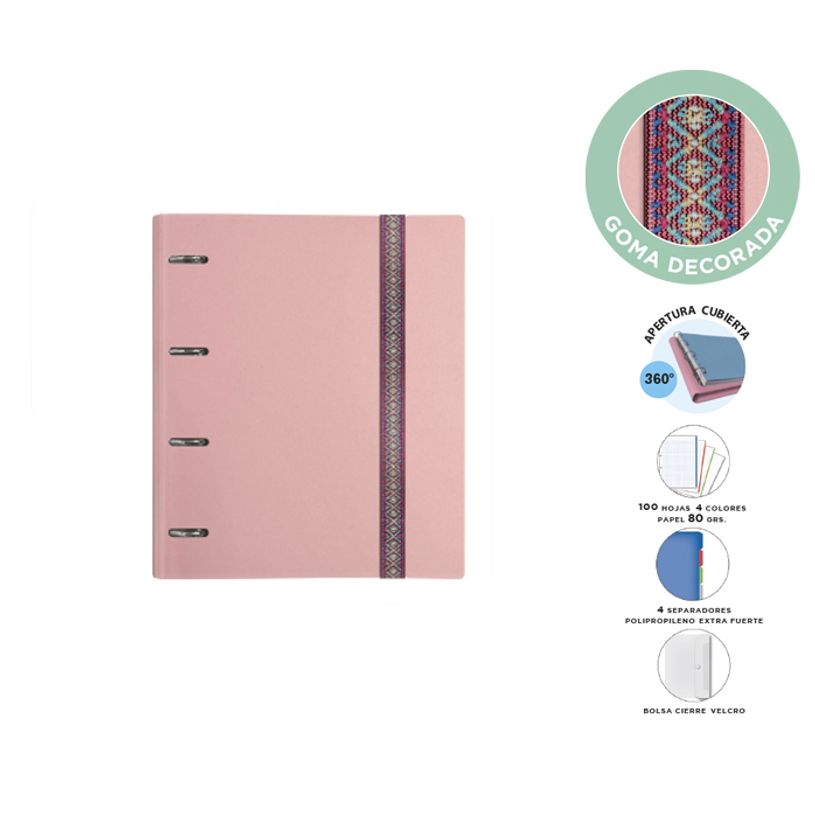 8412885257264-Carpeta Ringbook A4 Foam Pastel Rosa--0