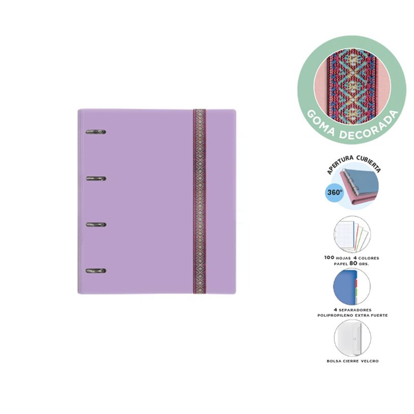 8412885257288-Carpeta Ringbook A4 Foam Pastel Lila--0