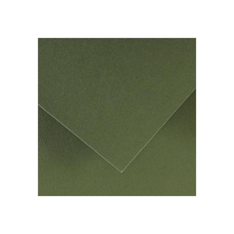 3148950120199-Canson Iris Vivaldi - Papier - 500 x 650 mm - 25 feuilles - vert kaki - 185 g/m²-P_405270257_1-0