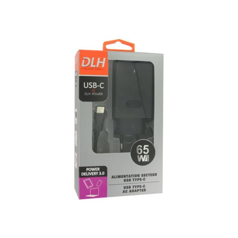 3700263717000-DLH DY-AI4165 - Adaptateur secteur - 65 Watt -USB-C - noir-P_405270339_1-2