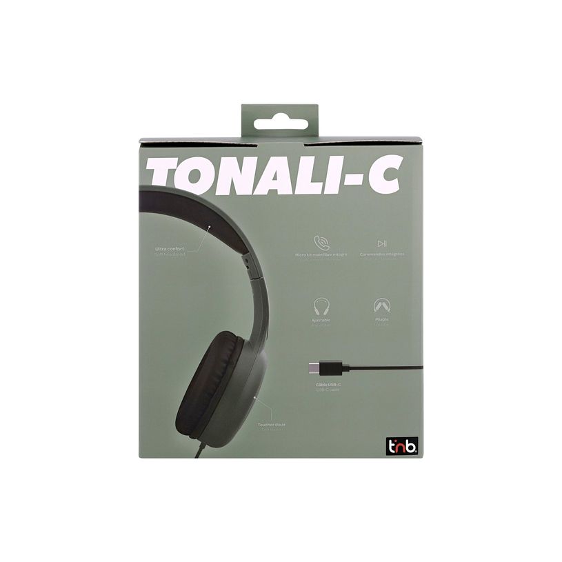 3303170117620-T'nB TONALITY - Casque filaire - USB-C - vert sauge, noir fumé-P_405270793_4-3