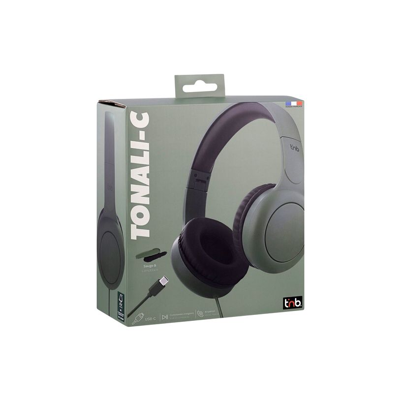 3303170117620-T'nB TONALITY - Casque filaire - USB-C - vert sauge, noir fumé-P_405270793_5-5
