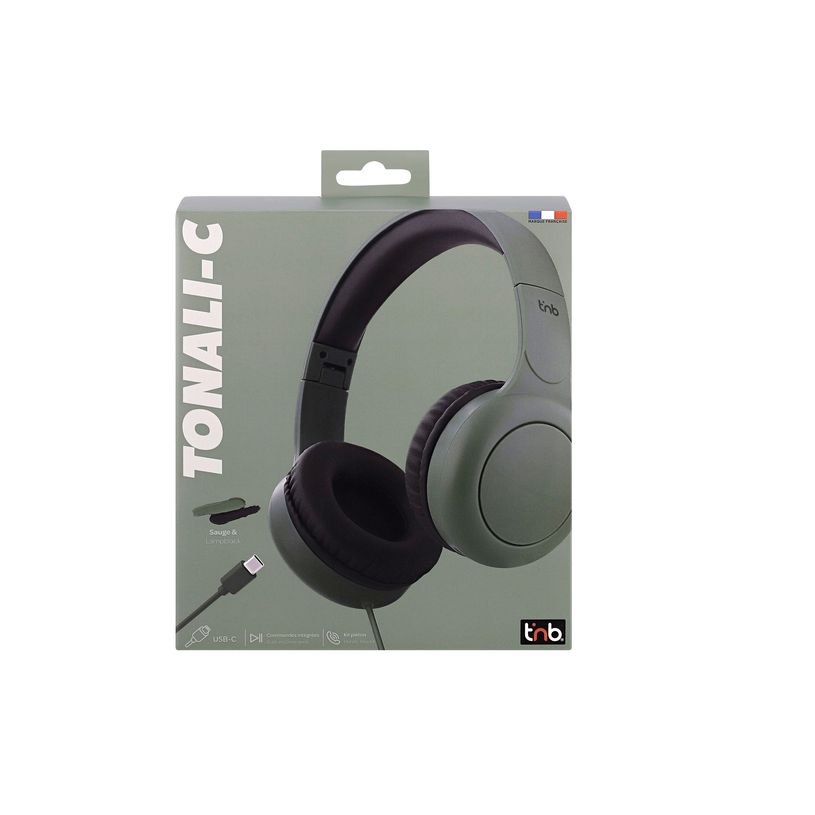 3303170117620-T'nB TONALITY - Casque filaire - USB-C - vert sauge, noir fumé-P_405270793_6-4
