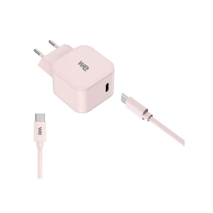 3304490438495-WE POP - Chargeur secteur + câble USB-C - 60W - rose-P_405270838_1-3