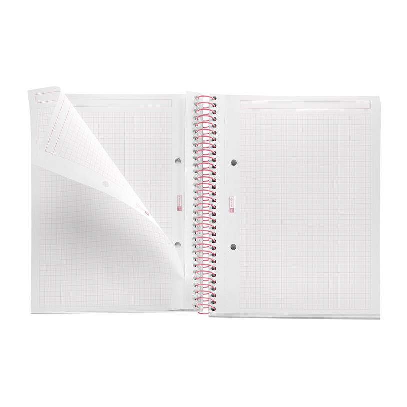 8422593045282-Miquelrius Notebook Between the lines - Cahier à spirale - A5 - 80 feuilles - petits carreaux (5x5 mm)--3
