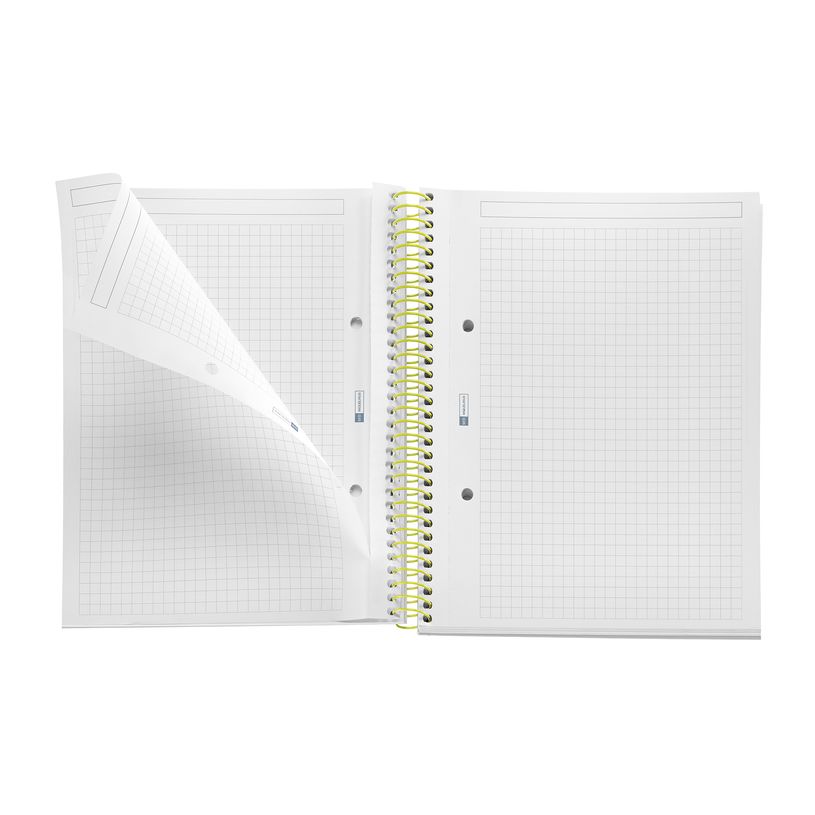 8422593045312-Miquelrius Notebook Between the lines - Cahier à spirale - A5 - 80 feuilles - petits carreaux (5x5 mm)--3