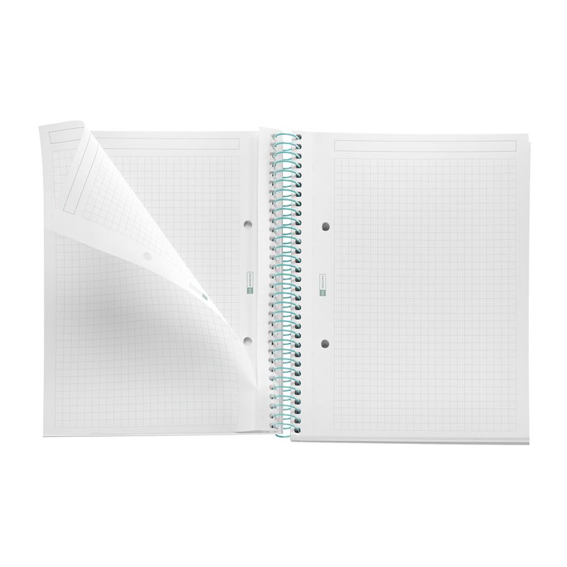 8422593045336-Miquelrius Notebook Between the lines - Cahier à spirale - A5 - 80 feuilles - petits carreaux (5x5 mm)--3