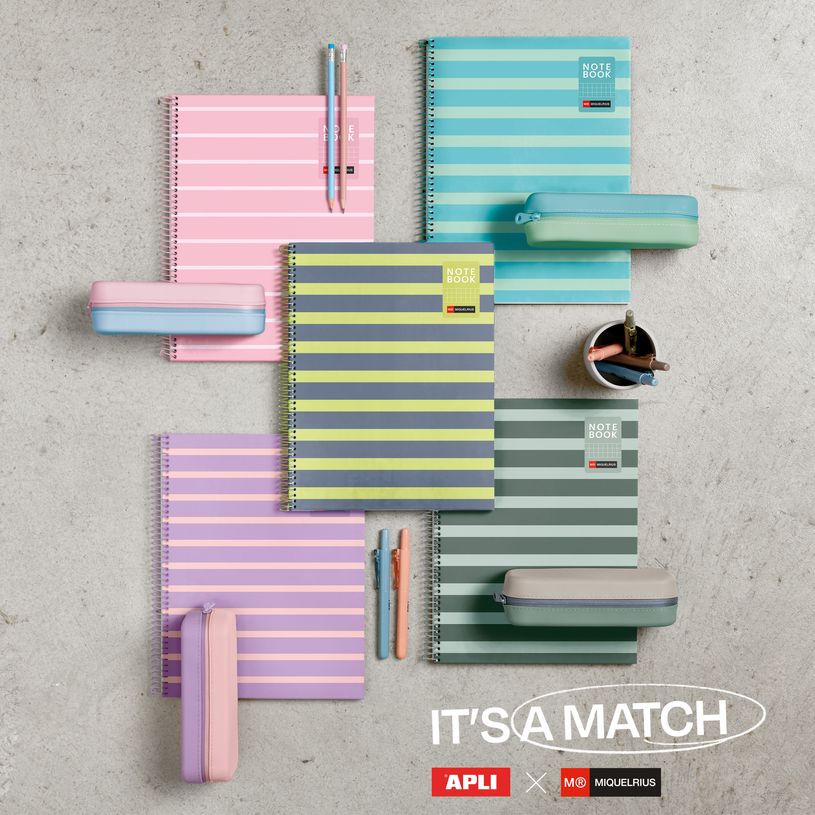 8422593045336-Miquelrius Notebook Between the lines - Cahier à spirale - A5 - 80 feuilles - petits carreaux (5x5 mm)--8