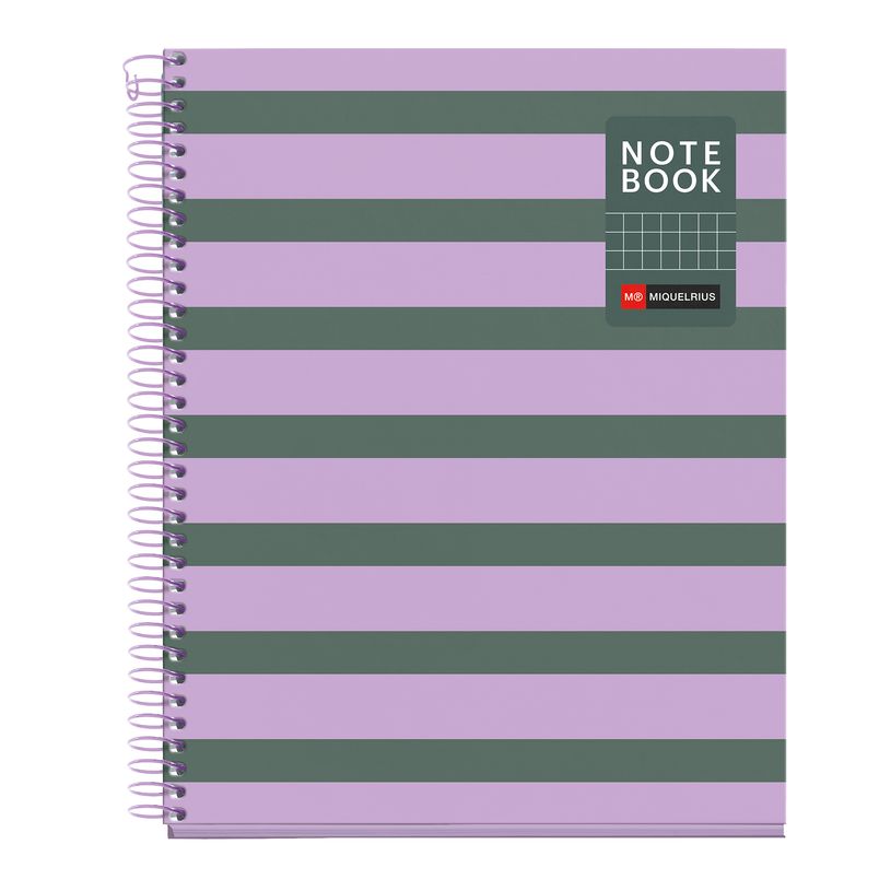 8422593045343-Miquelrius Notebook Between the lines - Cahier à spirale - A5 - 80 feuilles - petits carreaux (5x5 mm)--0